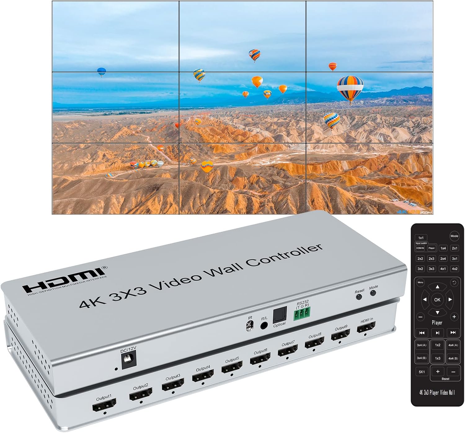 Home Cinema Video Processor - Контроллер видеостены HDMI 4K 3x3 Настенный