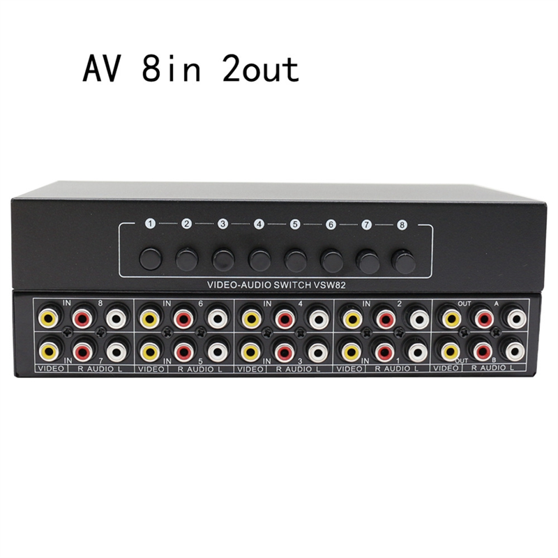 Home Cinema Video Processor - A73E-8 Входной 2-выходной аудио-видео переключатель 8-позиционный