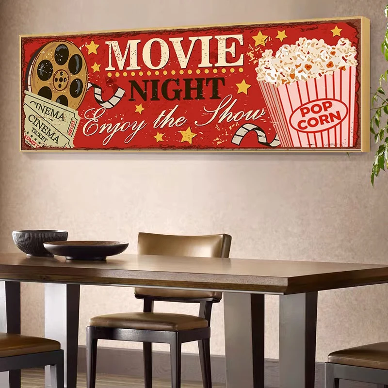 Знак кино, холст, картина, абс – обзор и цена Vintage Home Cinema