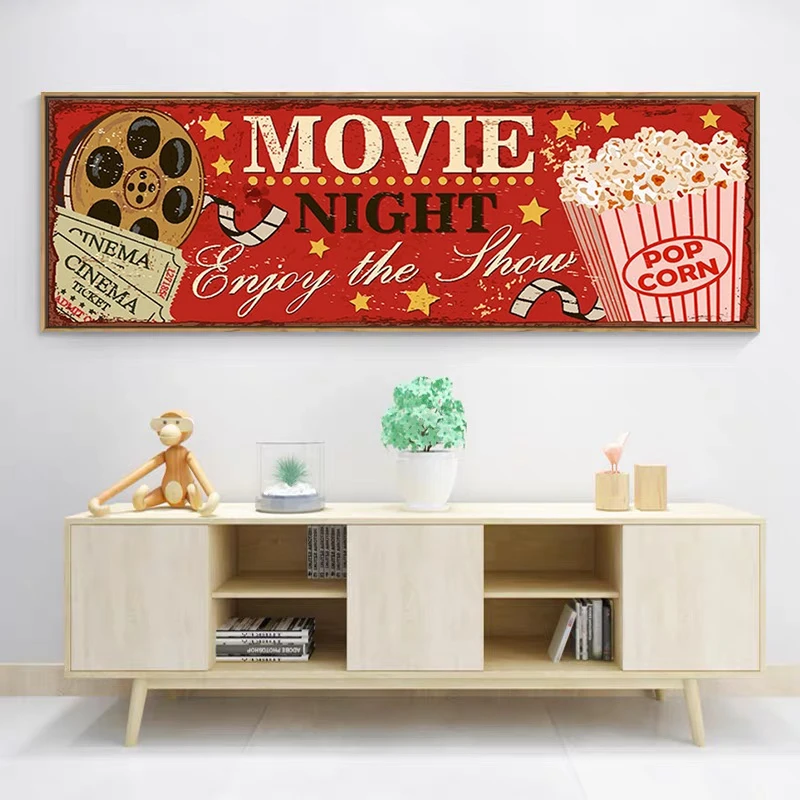 Знак кино, холст, картина, абс – обзор и цена Vintage Home Cinema